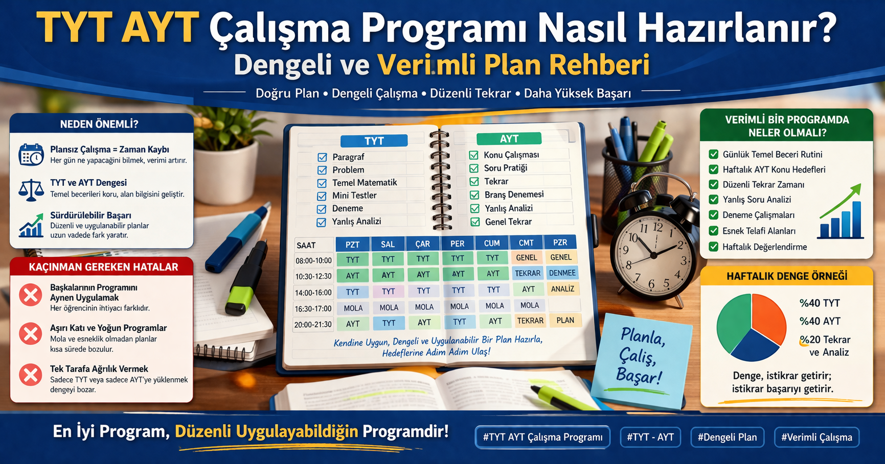 Haftalık Çalışma Programı Deneme Sonuçlarına Göre Nasıl Güncellenir? kapak görseli